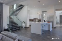 Windermere, Contemporary Kitchen Waterfall Island 01 